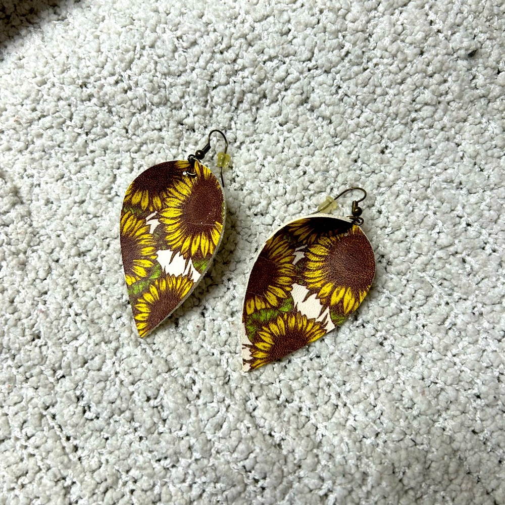 Sunflower earrings